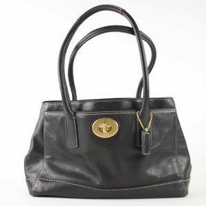 Coach Black Leather Shoulder Bag
